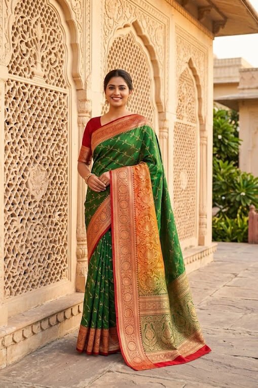 green-ombre-nylon-silk-banarasi-zari-saree