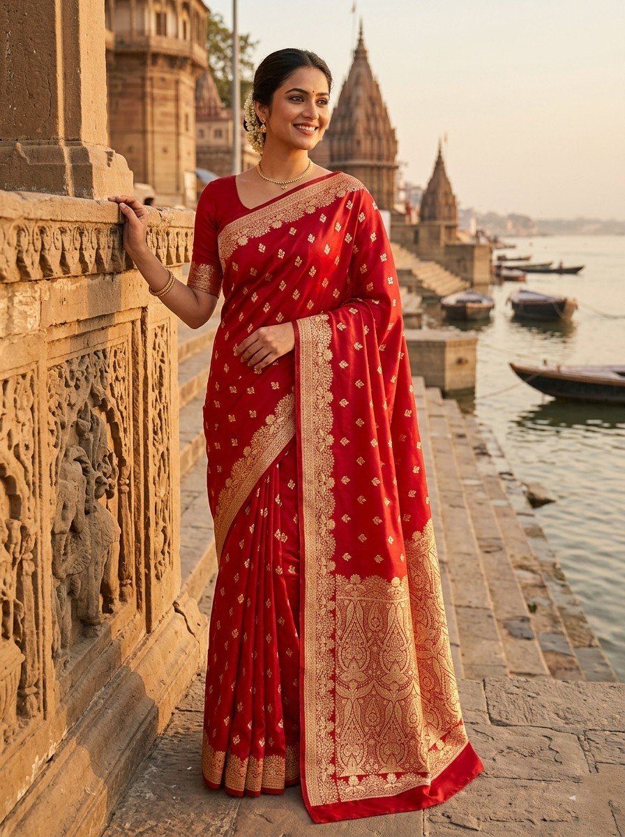 classic-red-banarasi-mashru-katan-silk-saree