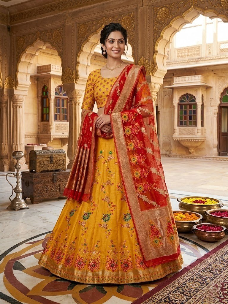 organza-meenakari-banarasi-festive-lehenga-set