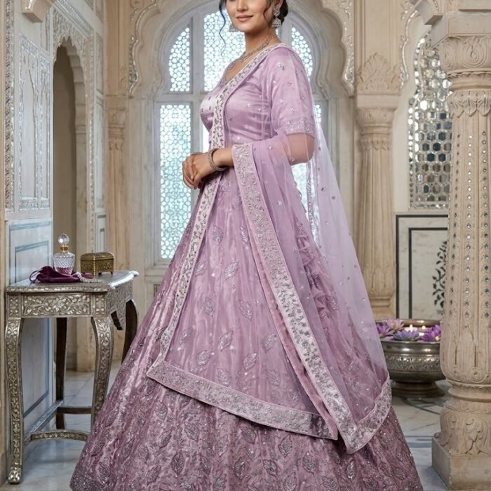 Mauve Jimmi Choo Sequin Designer Lehenga Set