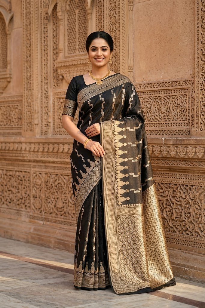 black-mashru-satin-banarasi-tanchoi-zari-saree