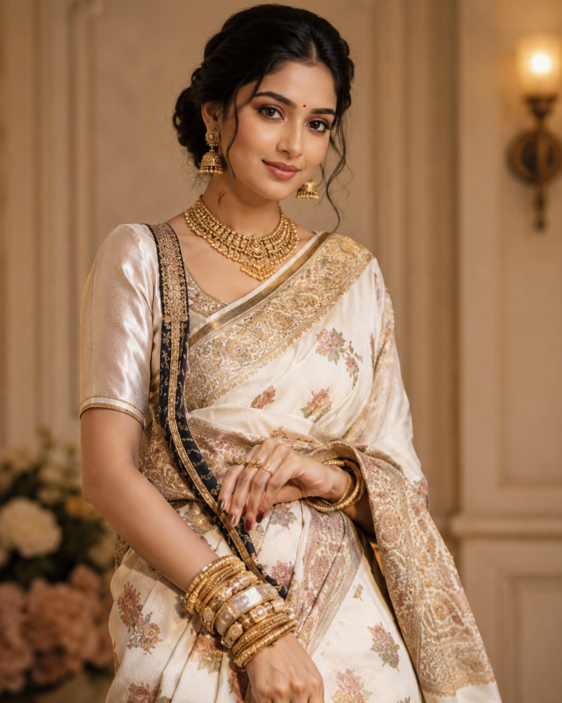 elegant-ivory-pure-muga-silk-banarasi-saree