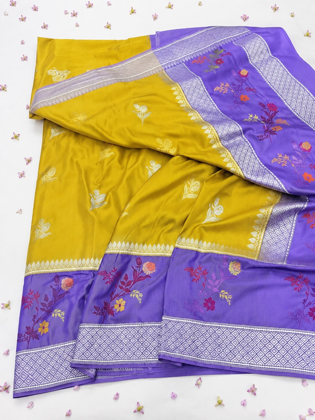 mustard-lavender-pure-katan-banarasi-meenakari-saree